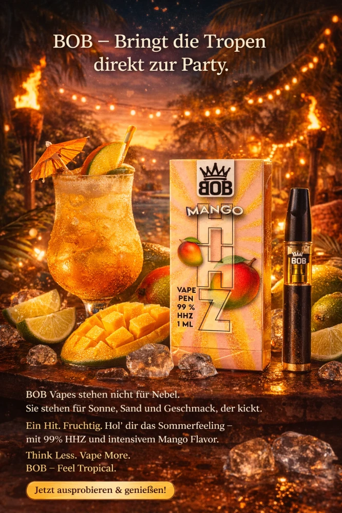 BOB HHZ Vape, 1ml Mango