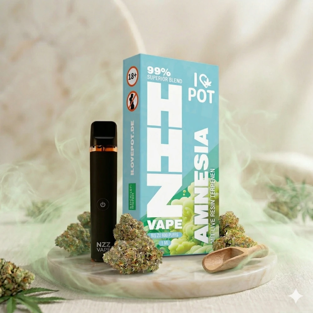 HHZ Vape, 99% Superior Blend, 1ml Amnesia